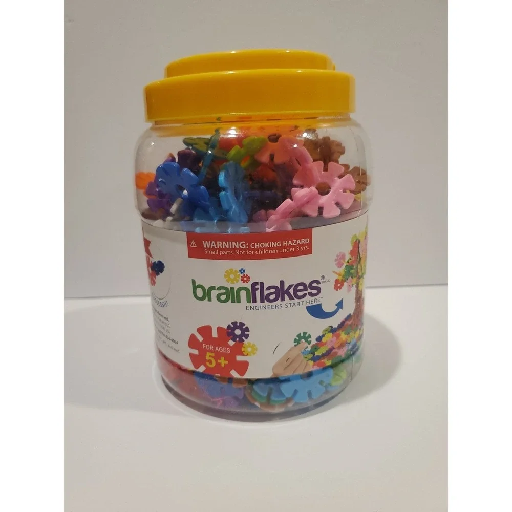 VIAHART Official Brain Flakes 500 Piece Interlocking Plastic Disc STEM Set